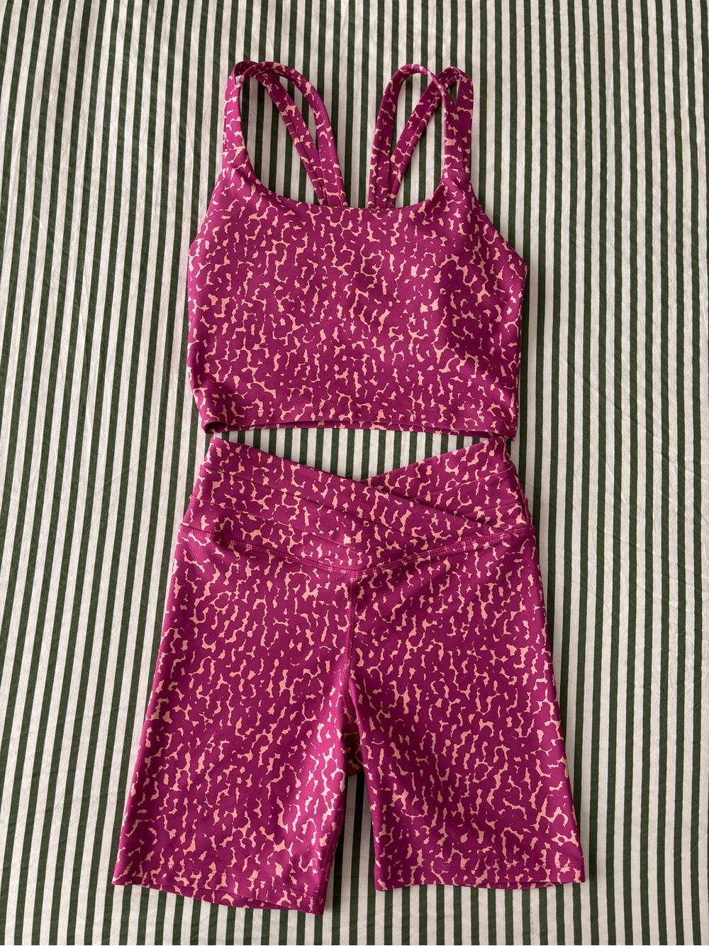 Sage Collective Pink Printed Tank and Bike Short Set - Picture 2 of 7
